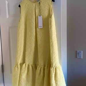 Brand new ERDEM Sunny Yellow Formal Dress, knee length